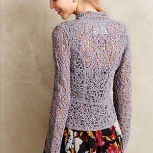 Angel of the North Crochet Bolero S Crop Cardigan Coquette Twee Romantic Poet